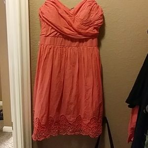 Coral knee length dress
